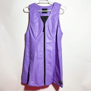 💜💜💜 X- Girl Dolls Kill faux leather purple jumper dress